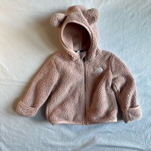 The North Face Rose Pink Sherpa Jacket Size 6-12 Months